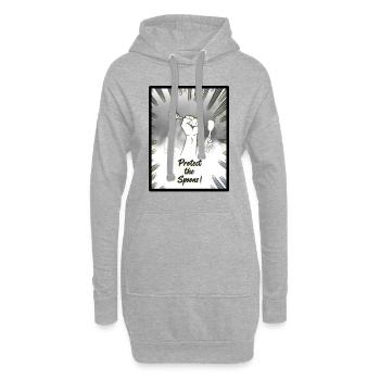 save the spoons - Hoodie Dress - heather grey - Front