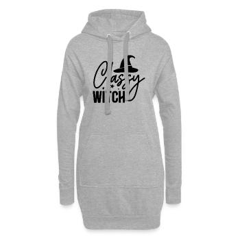 Stilvolle Hexe - Hoodie-Kleid - Grau meliert - Vorne