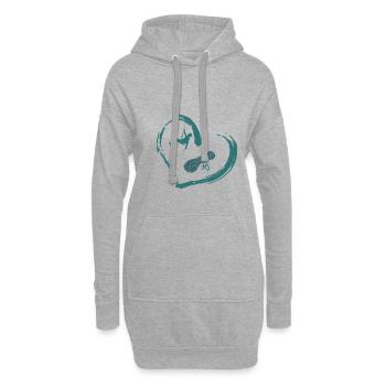 Escalade Alpiniste Alpinisme Alpinisme Vintage - Sweat-shirt à capuche long Femme - gris chiné - Devant