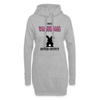 Wasserball Oster Outfit Ostergeschenk Wasserballer - Hoodie-Kleid - Grau meliert - Vorne
