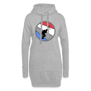 floorball floorball floorball saison bandy - Sweat-shirt à capuche long Femme - gris chiné - Devant