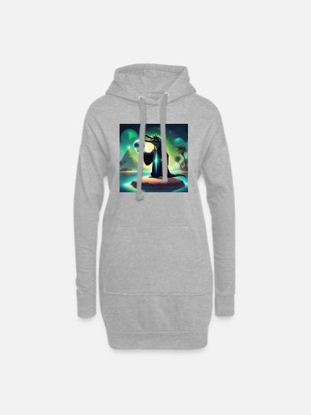 Vokasma 🔮🔮🔮 - Hoodie-Kleid - Grau meliert
