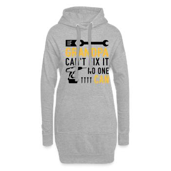 Opa - Hoodie-Kleid - Grau meliert - Vorne