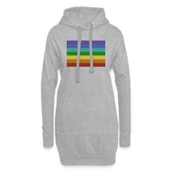 Drapeau de pas - Sweat-shirt à capuche long Femme - gris chiné - Devant