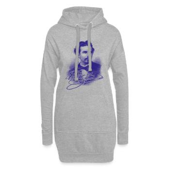 Da Kini - blaue Edition - Hoodie-Kleid - Grau meliert - Vorne