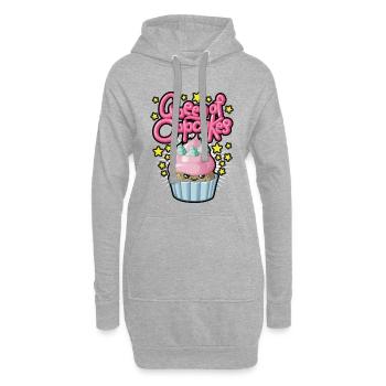 Queen of cupcakes - Hoodie-Kleid - Grau meliert - Vorne