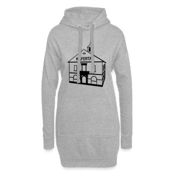 Mannheim Käfertal en noir - Sweat-shirt à capuche long Femme - gris chiné - Devant