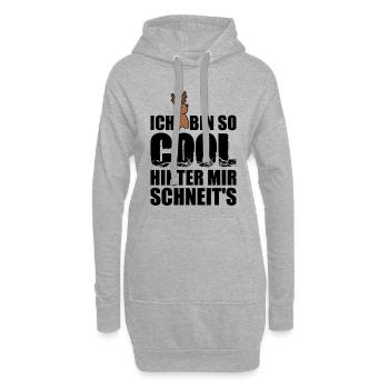 Lustige Sprüche für coole Typen - Hoodie-Kleid - Grau meliert - Vorne