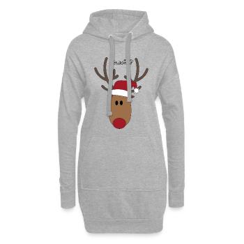 Noël - Sweat-shirt à capuche long Femme - gris chiné - Devant