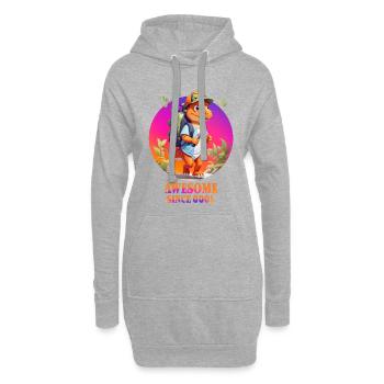 Baby Dino - Hoodie-Kleid - Grau meliert - Vorne
