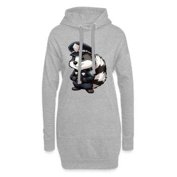 Stinktier Polizei - Hoodie-Kleid - Grau meliert - Vorne