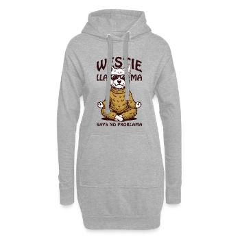 West Highland White Terrier | Westie - Sweat-shirt à capuche long Femme - gris chiné - Devant