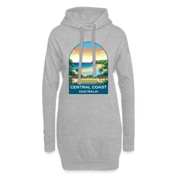 Central Coast Australien Strandreiseplakat - Hoodie-Kleid - Grau meliert - Vorne