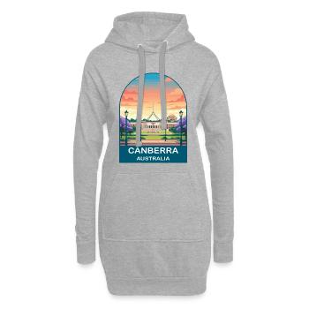 Canberra, Australiens Parlamentsgebäude, Reisekunst - Hoodie-Kleid - Grau meliert - Vorne