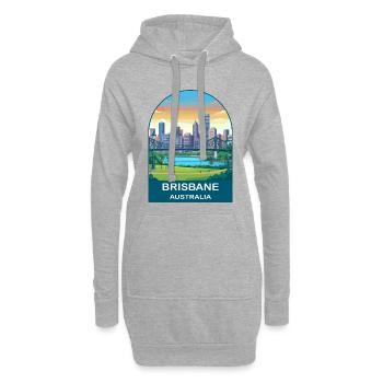 Brisbane Australia Story Bridge Travel Poster - Hoodie-Kleid - Grau meliert - Vorne
