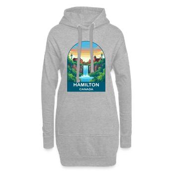 Hamilton Canada Wasserfall City Reiseplakat - Hoodie-Kleid - Grau meliert - Vorne