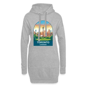 Toronto Kanada CN Tower Skyline Reiseplakat - Hoodie-Kleid - Grau meliert - Vorne