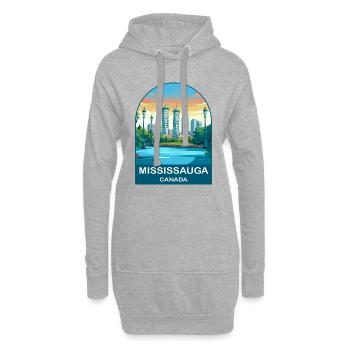 Mississauga Canada Absolute Towers Art de voyage - Sweat-shirt à capuche long Femme - gris chiné - Devant