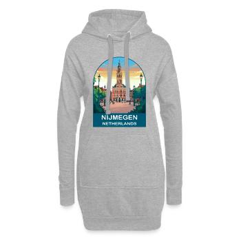 Nijmegen Niederlande Vintage City Reiseplakat - Hoodie-Kleid - Grau meliert - Vorne