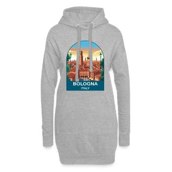 Bologna Italy Vintage Travel Poster Art - Hoodie Dress - heather grey - Front