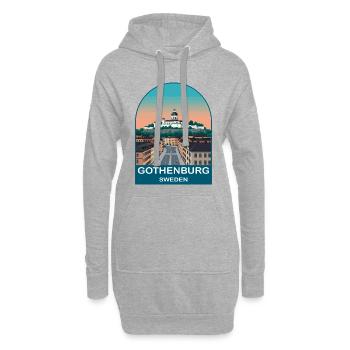 Göteborg Schweden Vintage-Reiseplakat-Kunst - Hoodie-Kleid - Grau meliert - Vorne