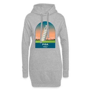 Pisa, Italien Vintage-Reiseplakatkunst - Hoodie-Kleid - Grau meliert - Vorne