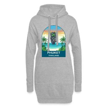 Phuket Thailand James  Bond Island Travel Design - Hoodie-Kleid - Grau meliert - Vorne