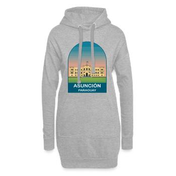 Asuncion Paraguay Vintage City Travel Poster - Hoodie Dress - heather grey - Front
