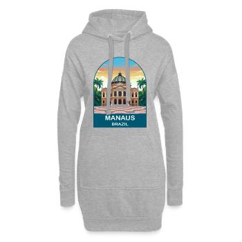 Manaus Brasilien Amazone Opernhaus Reiseplakat - Hoodie-Kleid - Grau meliert - Vorne