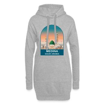 Medina, Saudi-Arabien, Vintage-Moschee-Reisedesign - Hoodie-Kleid - Grau meliert - Vorne