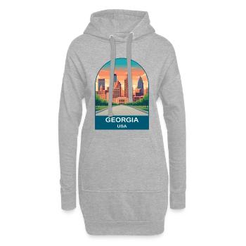 Georgia USA Vintage-Reiseplakat-Kunst - Hoodie-Kleid - Grau meliert - Vorne