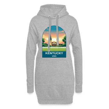 Art d’affiches de voyage vintage Kentucky USA - Sweat-shirt à capuche long Femme - gris chiné - Devant