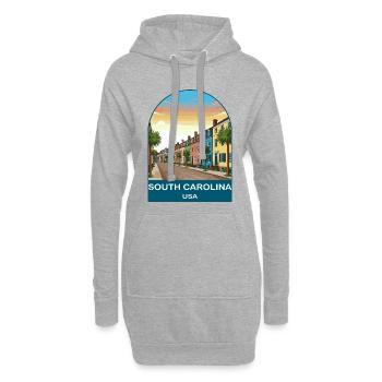 South Carolina USA Vintage-Reiseplakat - Hoodie-Kleid - Grau meliert - Vorne