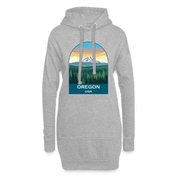 Oregon USA Vintage Reiseplakat-Kunst - Hoodie-Kleid - Grau meliert - Vorne