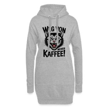 Weg Von Kaffee - Hoodie-Kleid - Grau meliert - Vorne