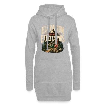 Aventure Alpinisme Nature Forêt Randonnée en montagne - Sweat-shirt à capuche long Femme - gris chiné - Devant