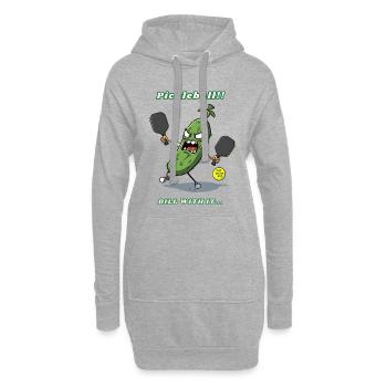 Pickleball - Sweat-shirt à capuche long Femme - gris chiné - Devant