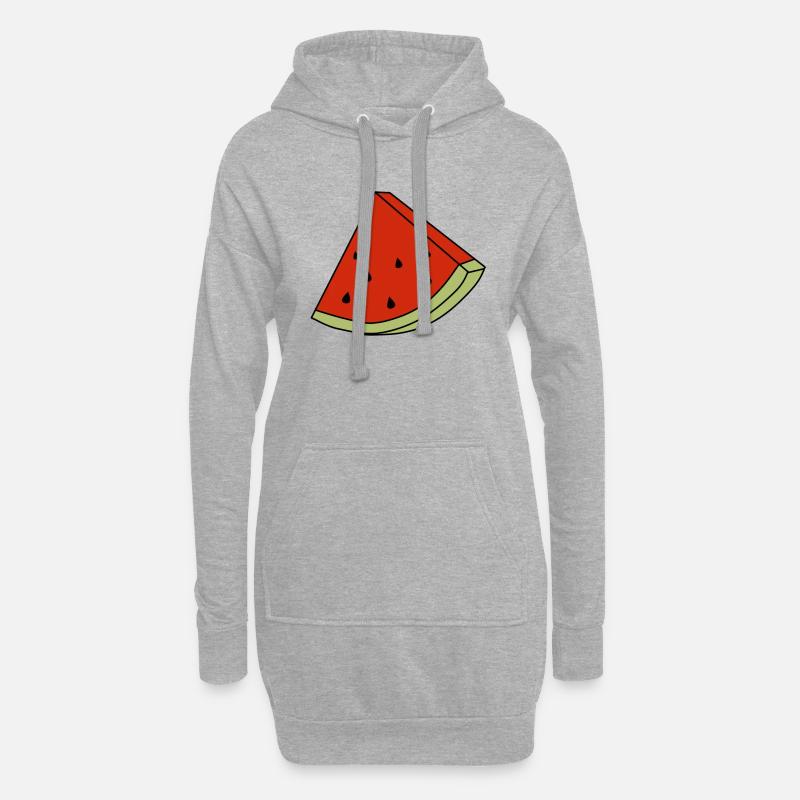 Melone melon summer - Hoodie-Kleid - Grau meliert