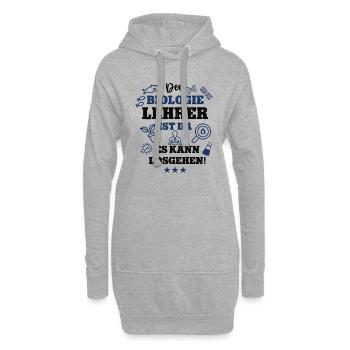 Der Biologie Lehrer ist da Biolehrer Schule Bio - Hoodie-Kleid - Grau meliert - Vorne