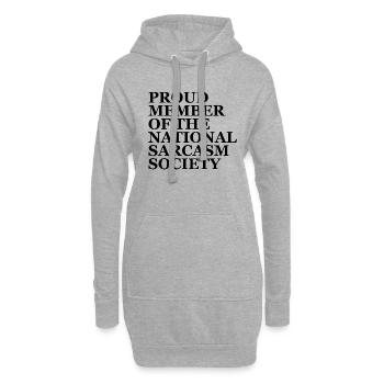 National Sarcasm Society - Fier membre [noir] - Sweat-shirt à capuche long Femme - gris chiné - Devant