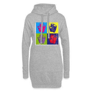 Gods Wisdom, récifs coralliens, emploi, océan, - Sweat-shirt à capuche long Femme - gris chiné - Devant