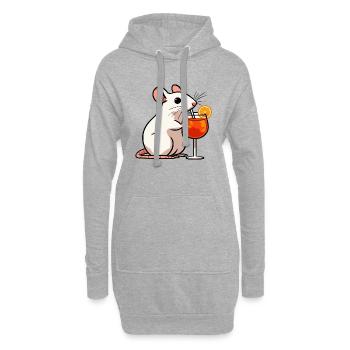 Weiße Ratte Aperitif Aperoli Spritz Campari Drink - Hoodie-Kleid - Grau meliert - Vorne