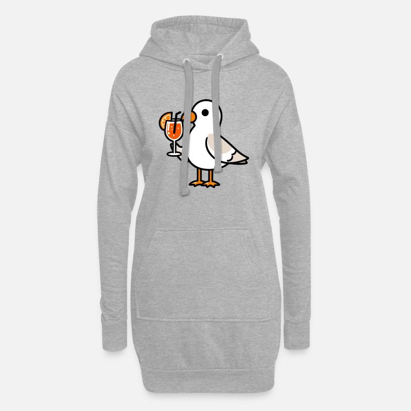 Nordsee Möwe Aperitif Aperoli Spritz Campari Drink - Hoodie-Kleid - Grau meliert