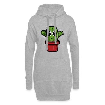 Bébé Cactus - Sweat-shirt à capuche long Femme - gris chiné - Devant