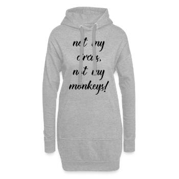 not my circus not my monkeys - Sweat-shirt à capuche long Femme - gris chiné - Devant