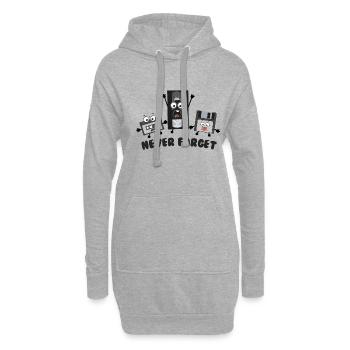 Never forget - ne jamais oublié - Sweat-shirt à capuche long Femme - gris chiné - Devant