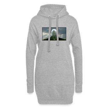 concorde et rayons de soleil 120dpi - Sweat-shirt à capuche long Femme - gris chiné - Devant
