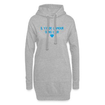 L’amour célébration fête de la Saint Valentin ! - Sweat-shirt à capuche long Femme - gris chiné - Devant