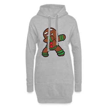 Weihnachten - Hoodie-Kleid - Grau meliert - Vorne