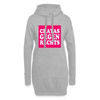 chayas gegen rechts - Hoodie-Kleid - Grau meliert - Vorne